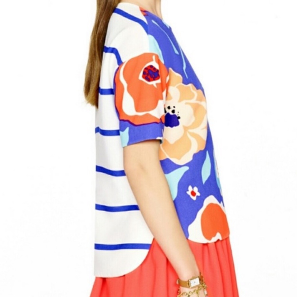 Kate Spade floral romana top size 4